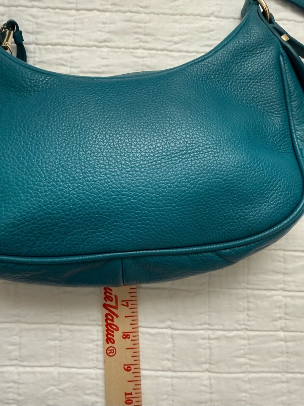 Talbots Teal Leather Crossbody Bag - Picture 11 of 12